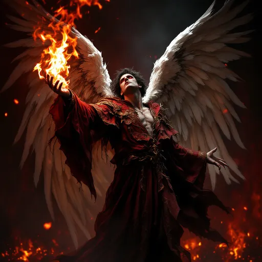 Prompt: Make a photo of a Lucifer as an angel?