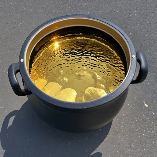 Prompt: Make a photo of a pot of gold?