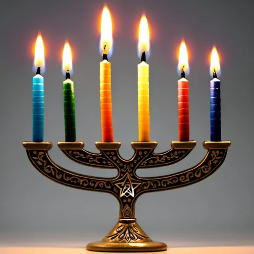 Prompt: Make a photo of a menorah