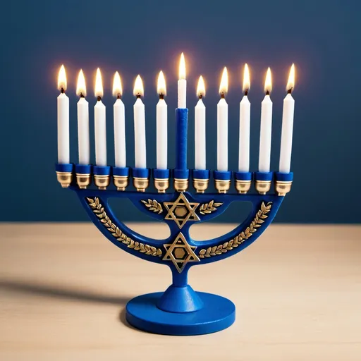 Prompt: Make a photo of a menorah