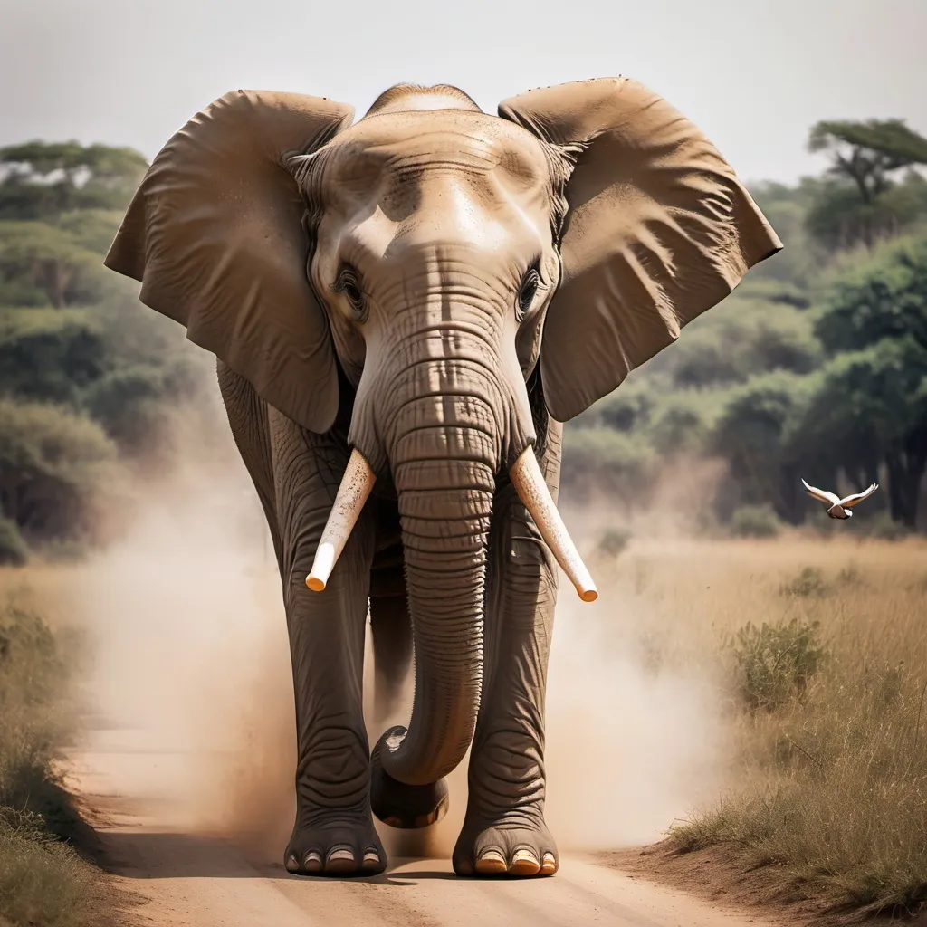 Prompt: make a photo of an elephant