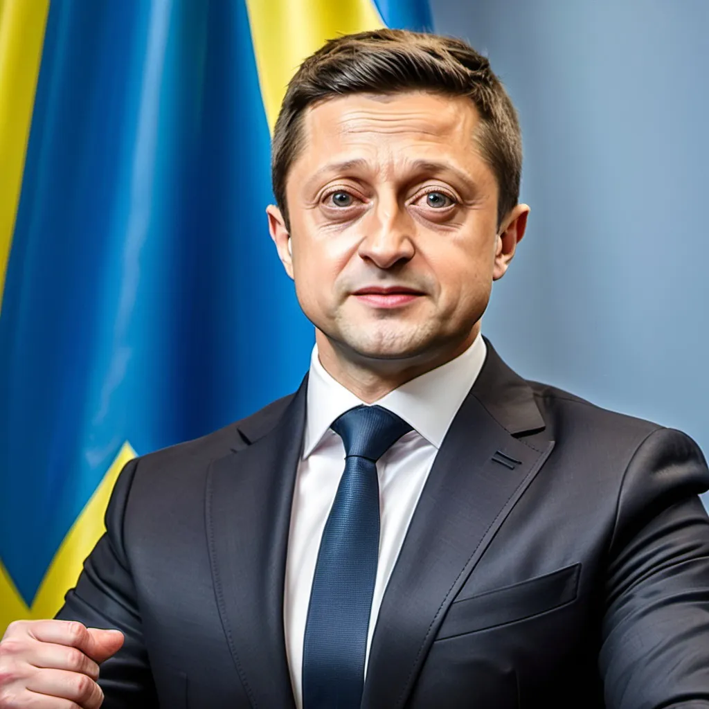 Prompt: Make a photo of Ukrainian president zelensky?