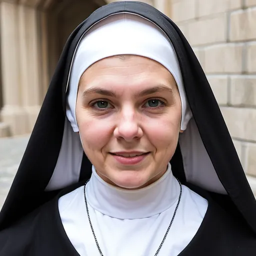 Prompt: Make a photo of a nun?