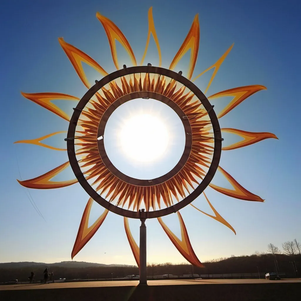 Prompt: make a photo of the sunwheel?