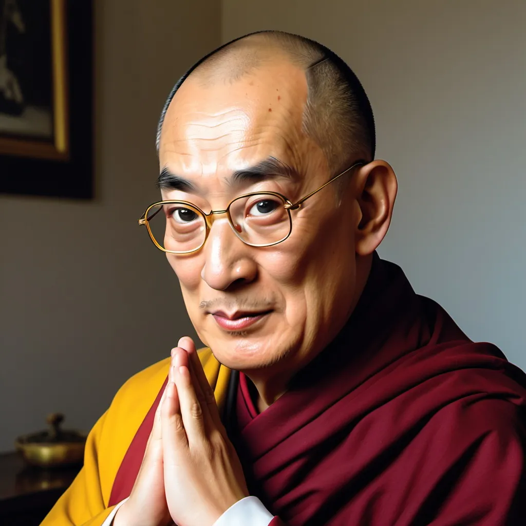 Prompt: Make a photo of the dali lama?