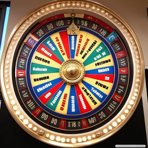 Prompt: make a photo of the wheel of fortune?