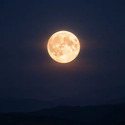 Prompt: make a photo of a big full moon in the sky
