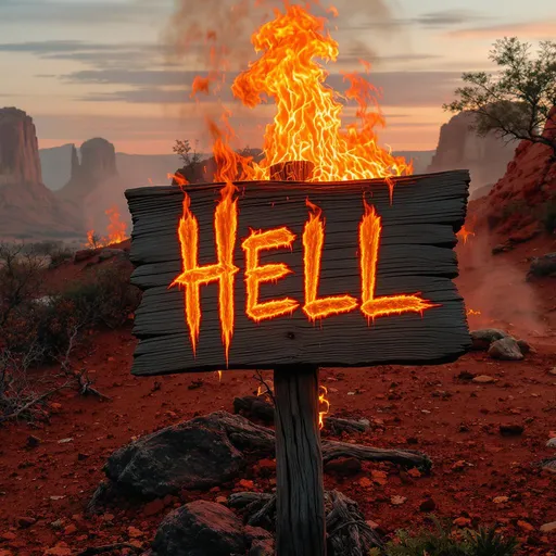 Prompt: Make a photo of the place called Hell?