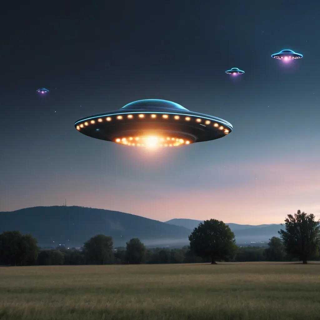 Prompt: make a photo of ufos