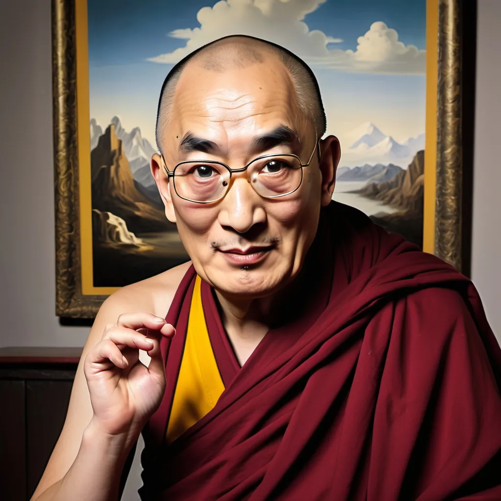 Prompt: Make a photo of the dali lama?