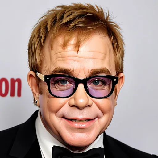 Prompt: make a photo of elton john