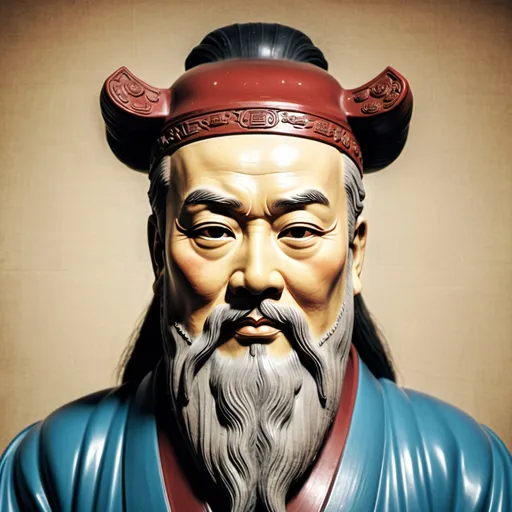 Prompt: make a photo of confucius