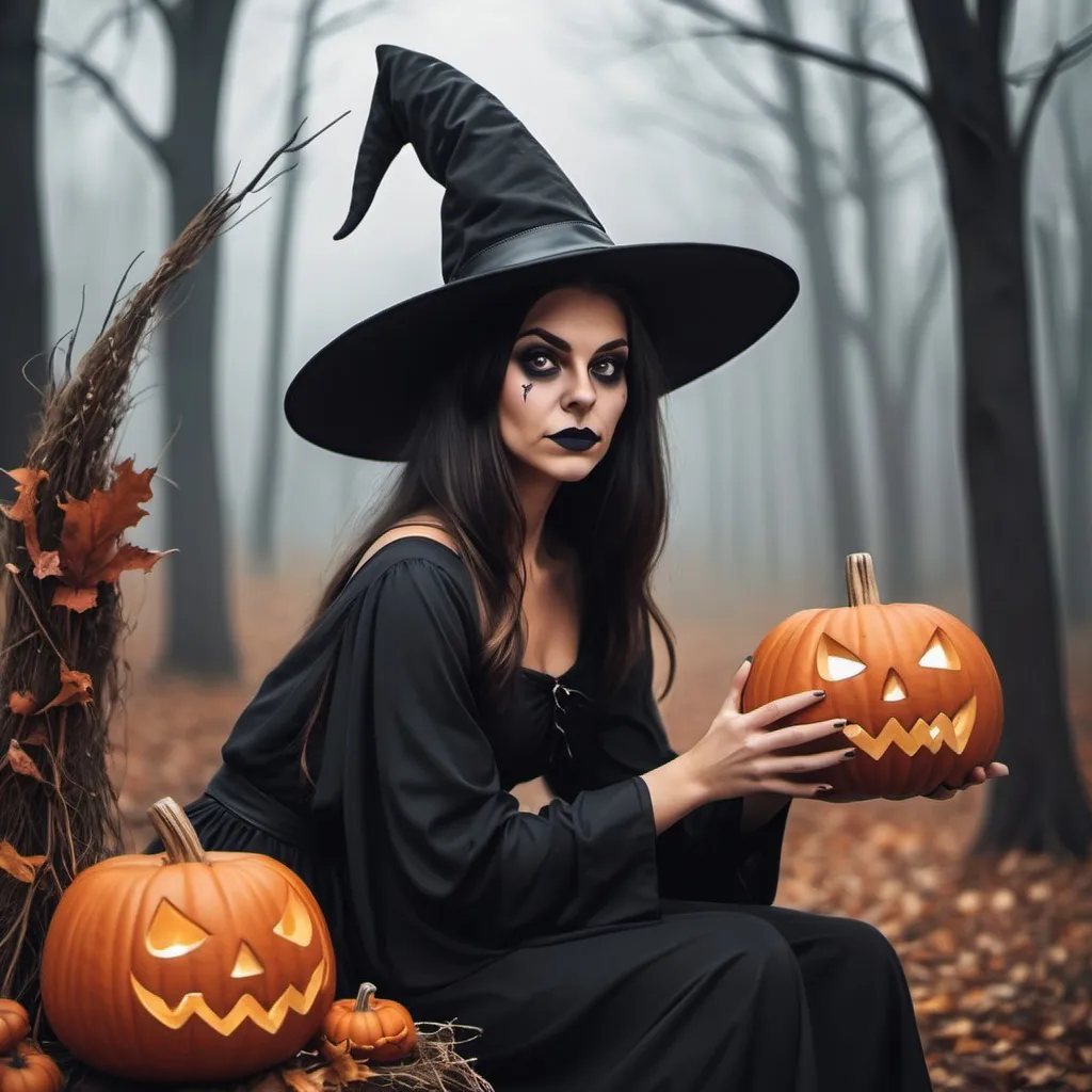 Prompt: Make a photo of a witch