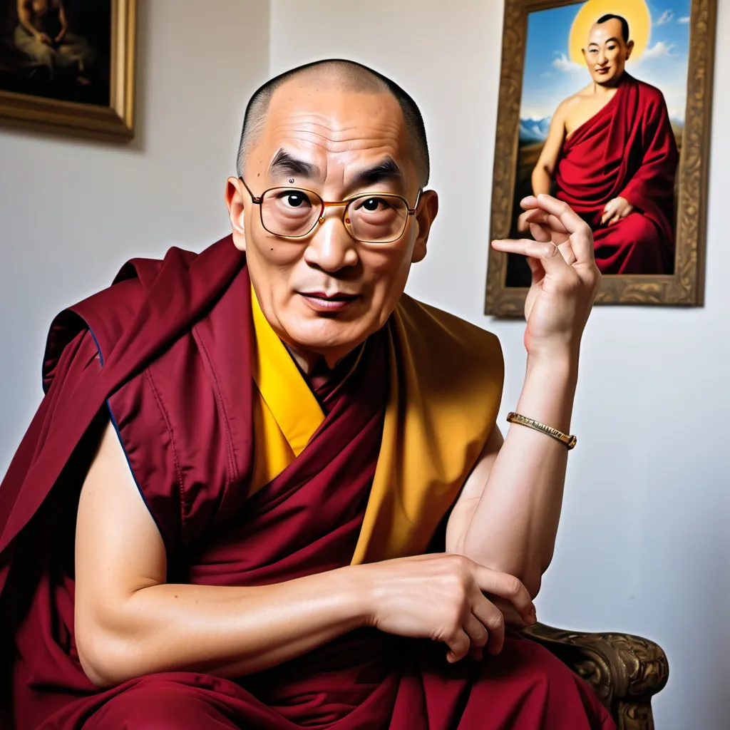 Prompt: Make a photo of the dali lama?