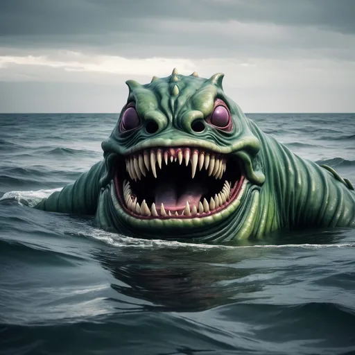 Prompt: Make a photo of a sea monster?