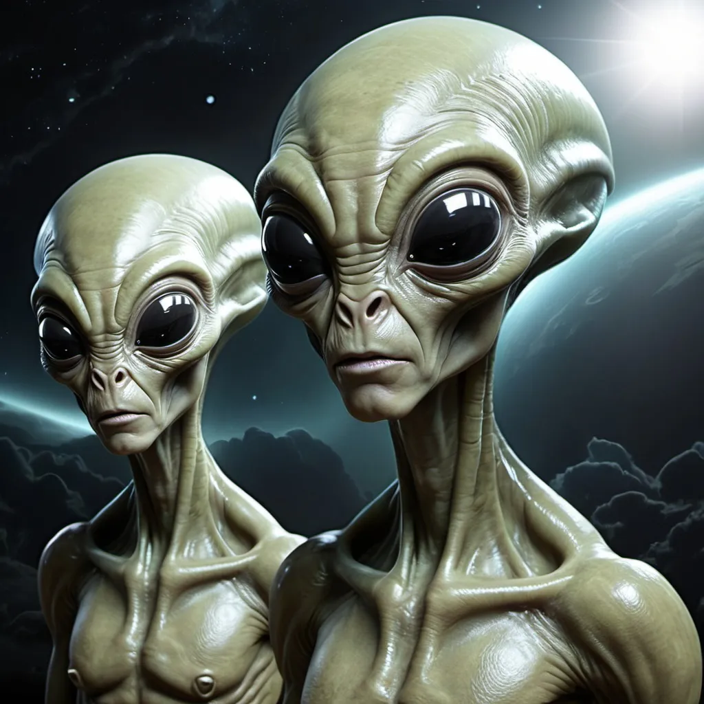 Prompt: make a photo of aliens