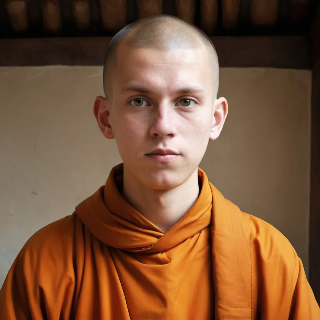 Prompt: make a photo of a christian monk?