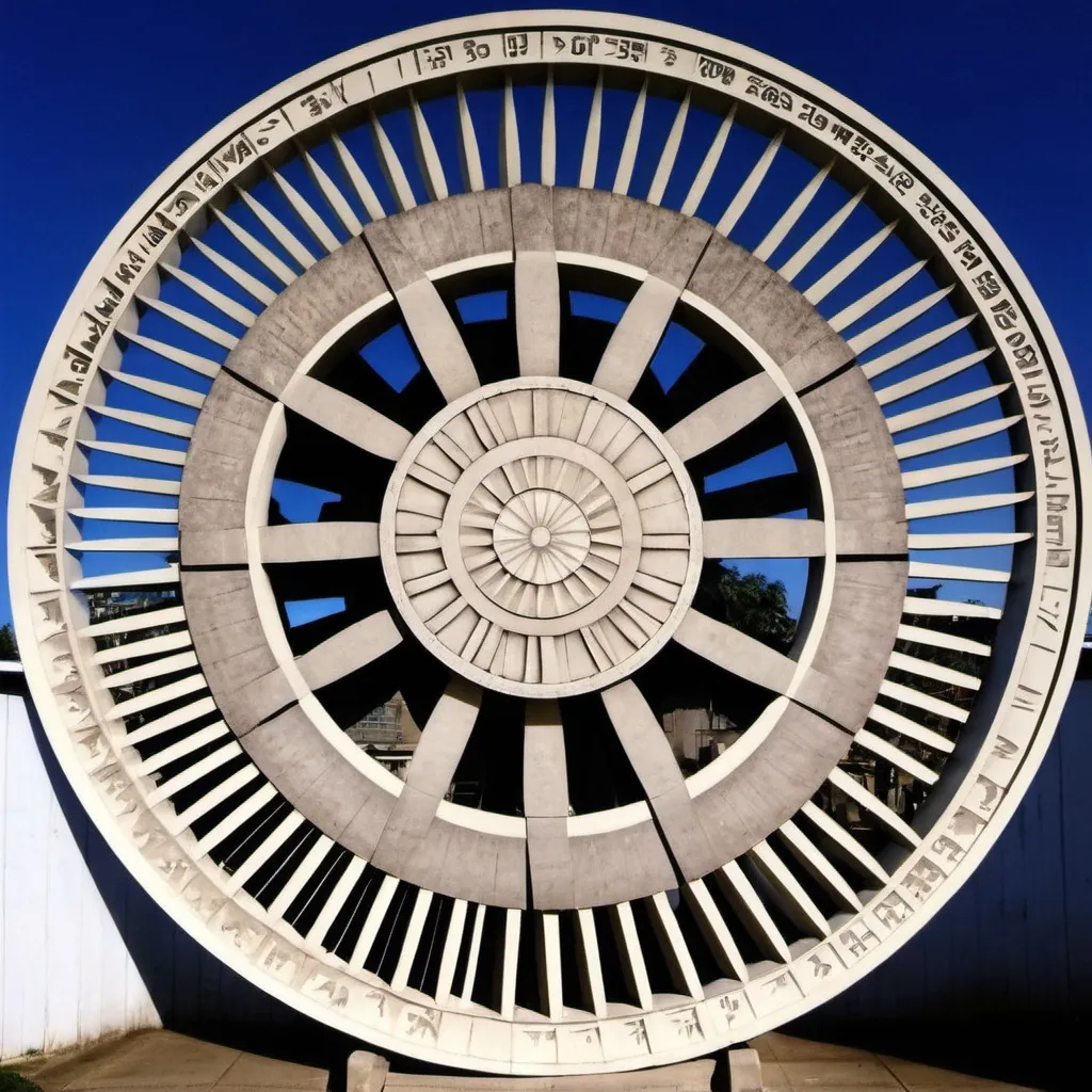 Prompt: make a photo of the sunwheel?