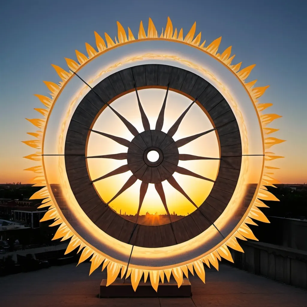 Prompt: make a photo of the sunwheel?