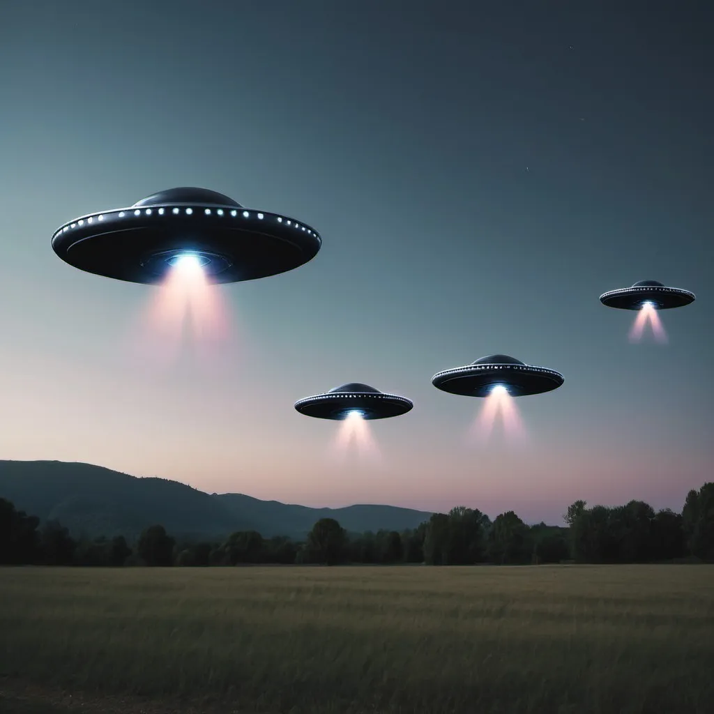 Prompt: make a photo of ufos