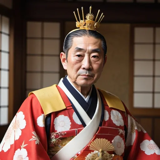 Prompt: Create a photo of the Japanese emperor?