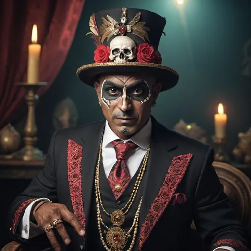 Prompt: Create a photo Baron Samadi from voodoo?