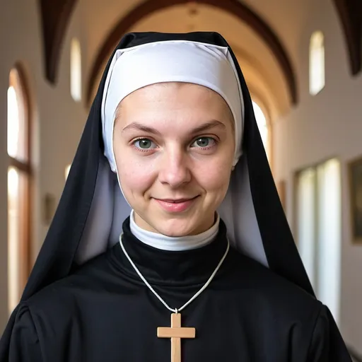 Prompt: Make a photo of a nun?