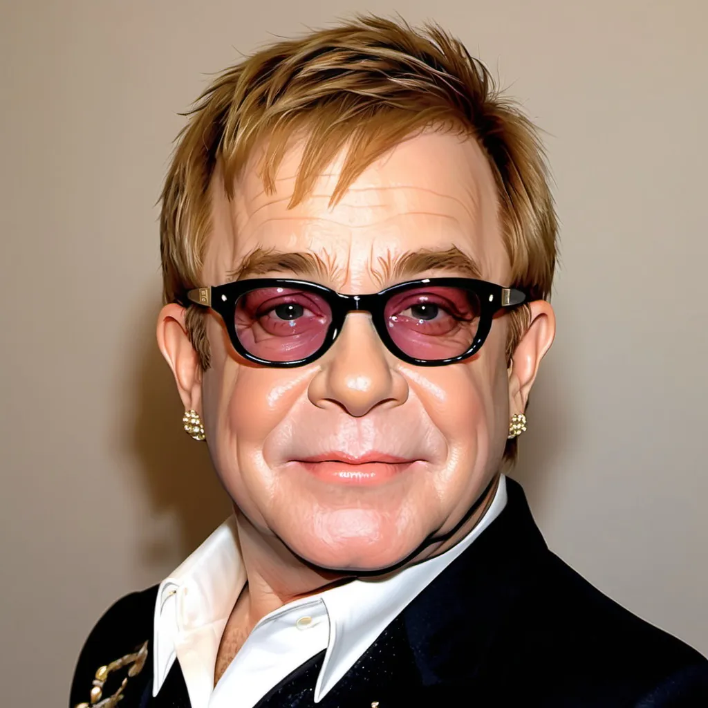 Prompt: make a photo of elton john