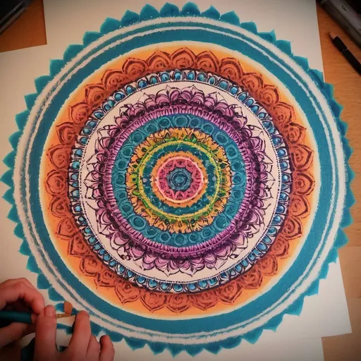 Prompt: make a photo of a mandala?