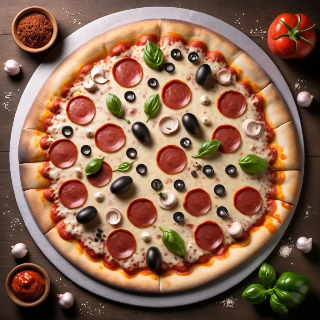 Prompt: Make a photo of pizza