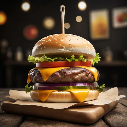 Prompt: make a photo of a burger