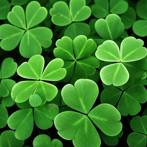 Prompt: Make a photo of a four leafed clovers?