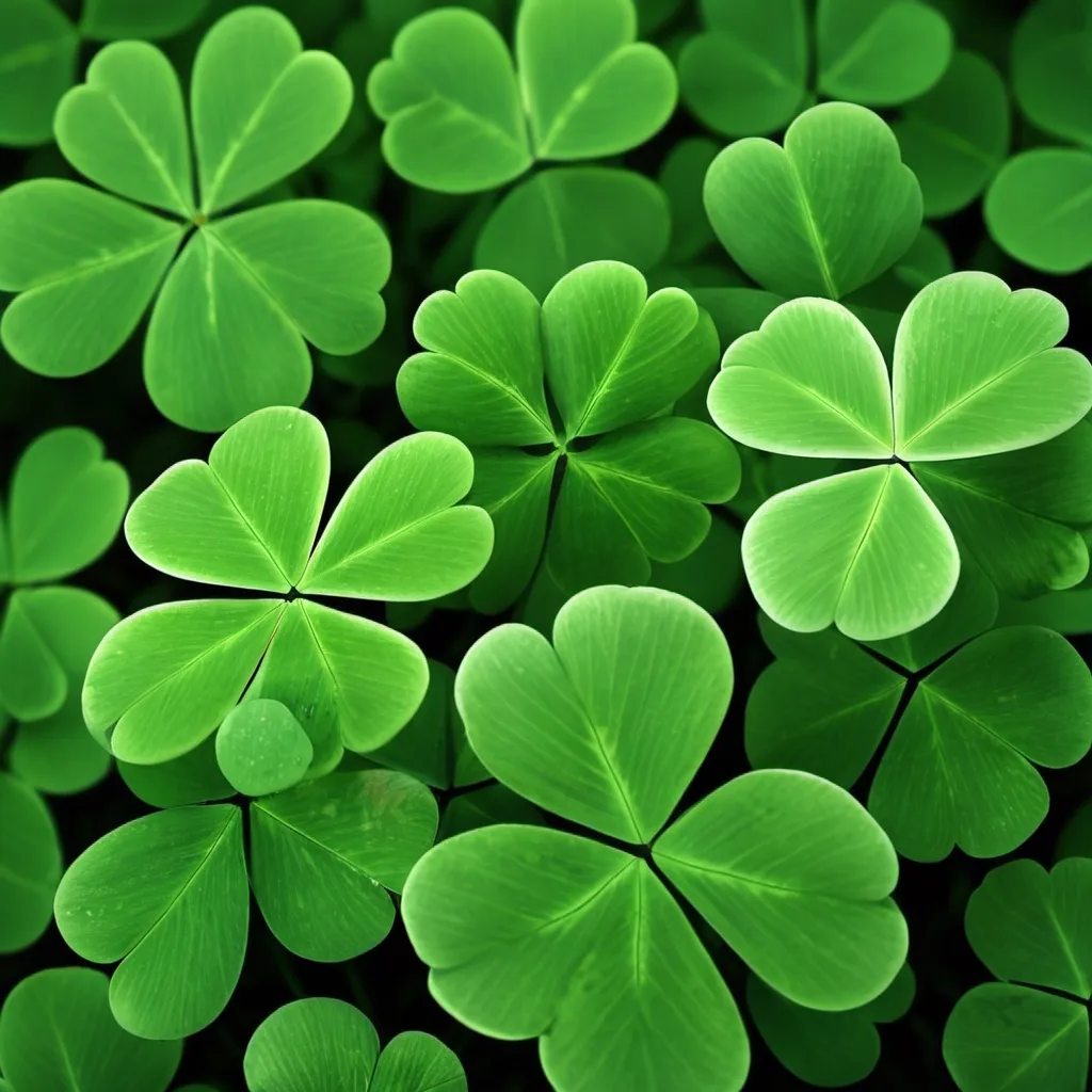 Prompt: Make a photo of a four leafed clovers?