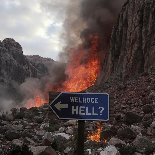Prompt: Make a photo of the place called Hell?