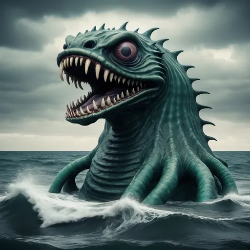 Prompt: Make a photo of a sea monster?