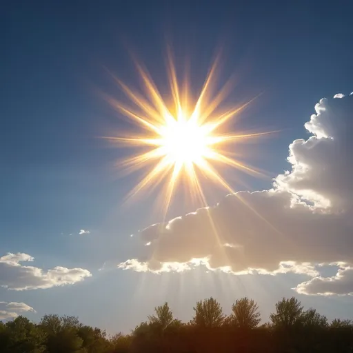 Prompt: make a photo of a bright sun in the sky