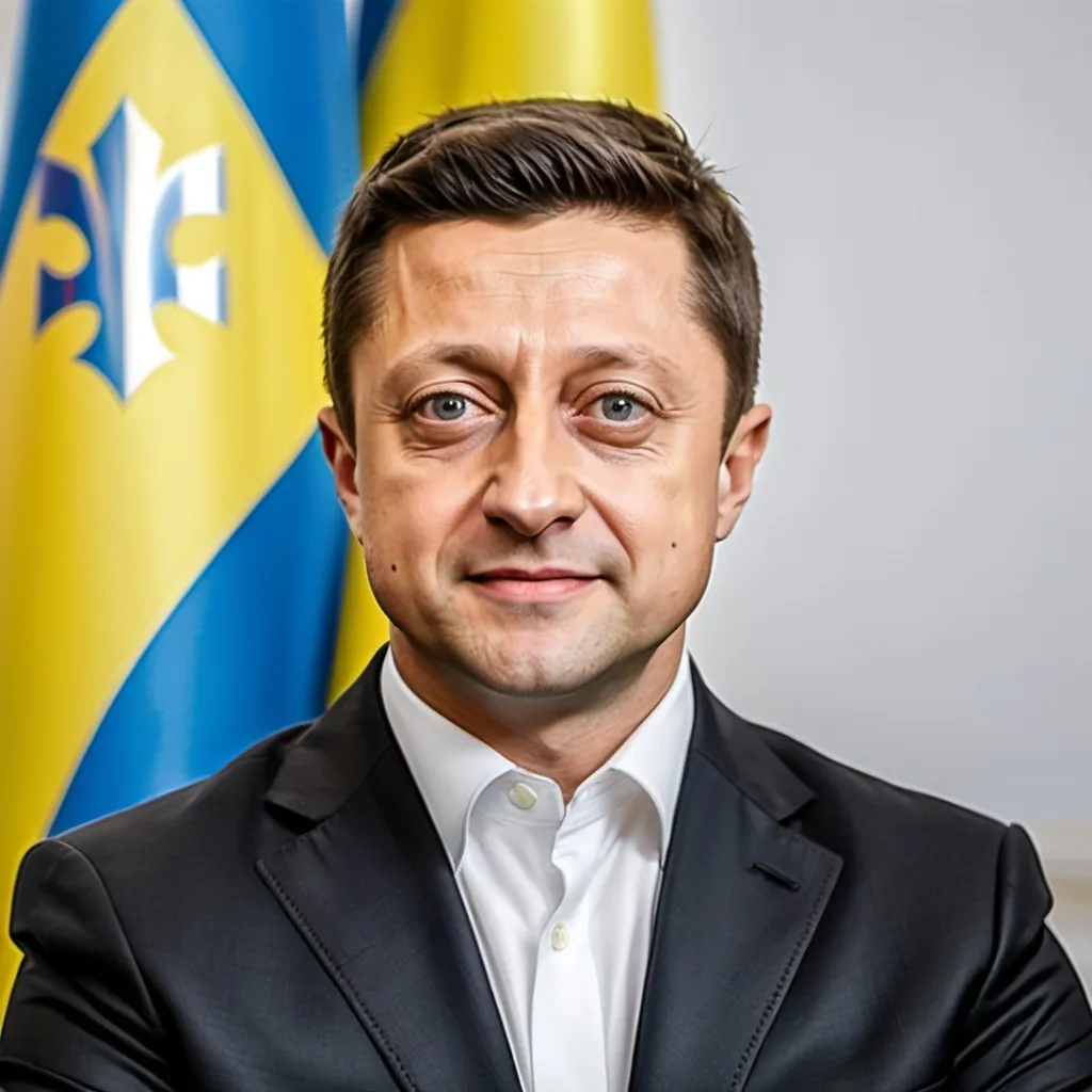 Prompt: Make a photo of Ukrainian president zelensky?