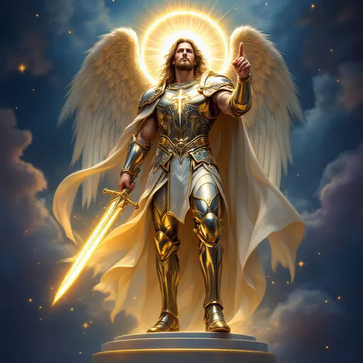 Prompt: Make a photo of a archangel Michael?