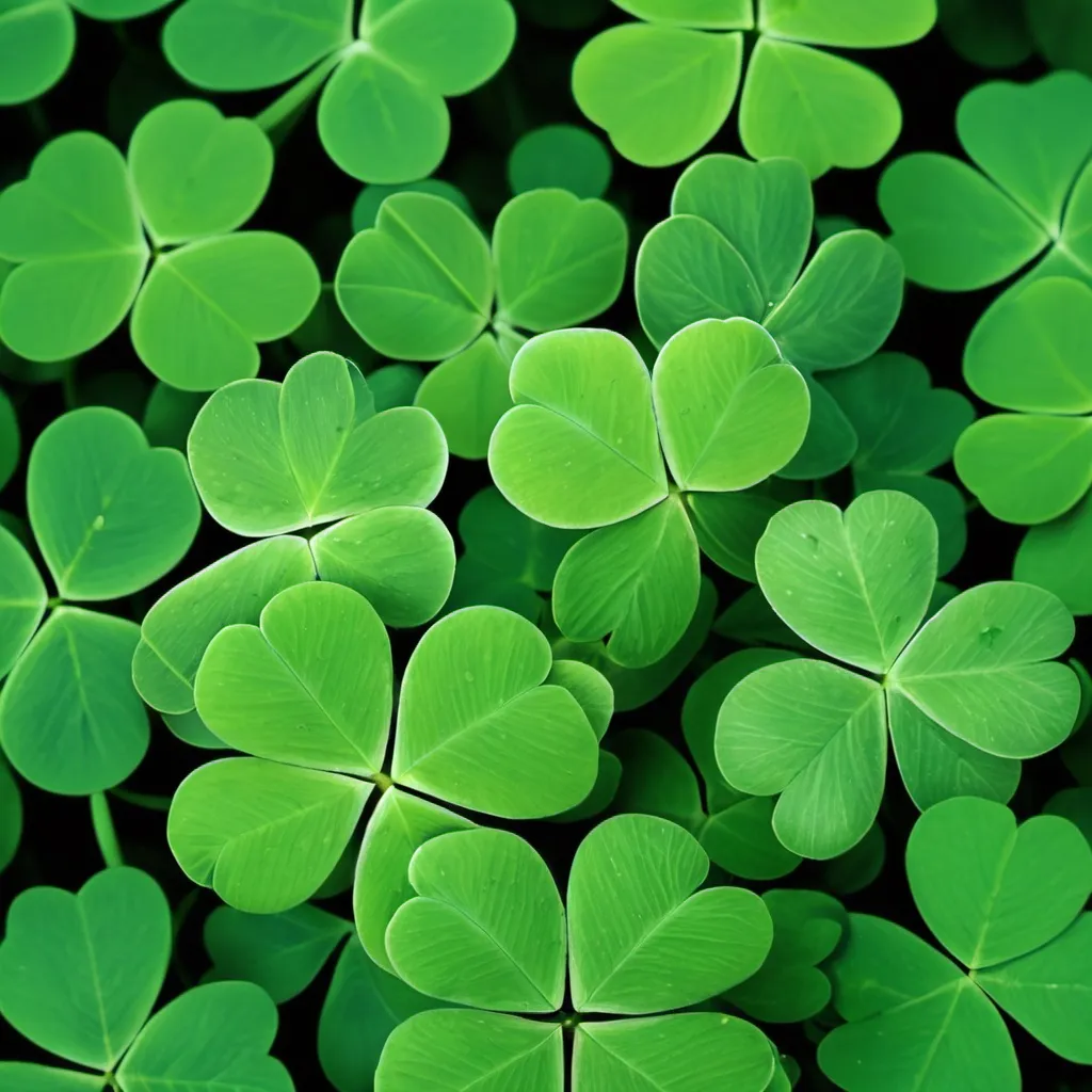 Prompt: Make a photo of a four leafed clovers?