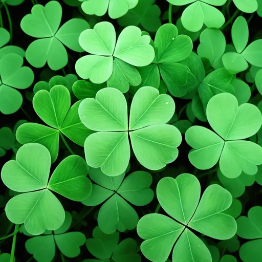 Prompt: Make a photo of a four leafed clovers?