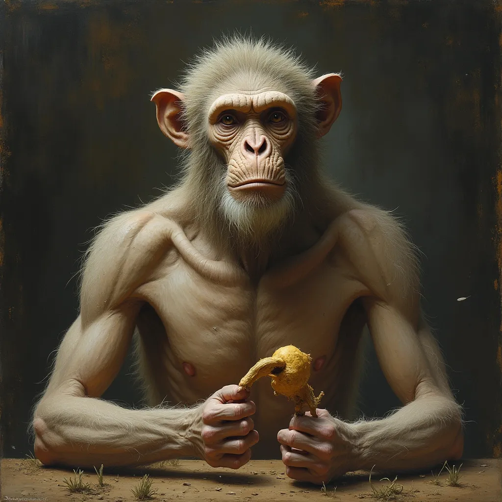 Prompt: make a hominid?
