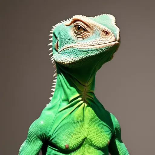 Prompt: make a photo of a lizard person