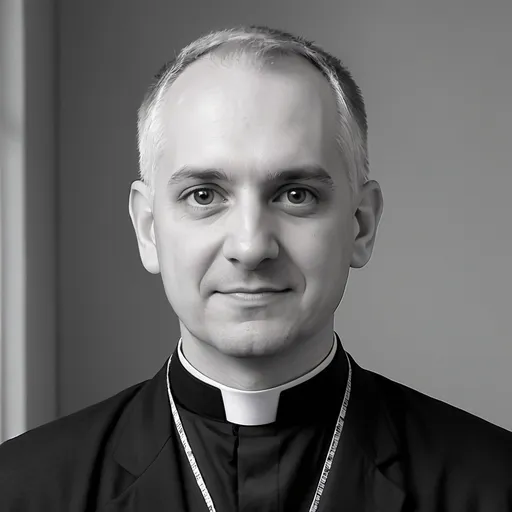 Prompt: make a photo of a priest?