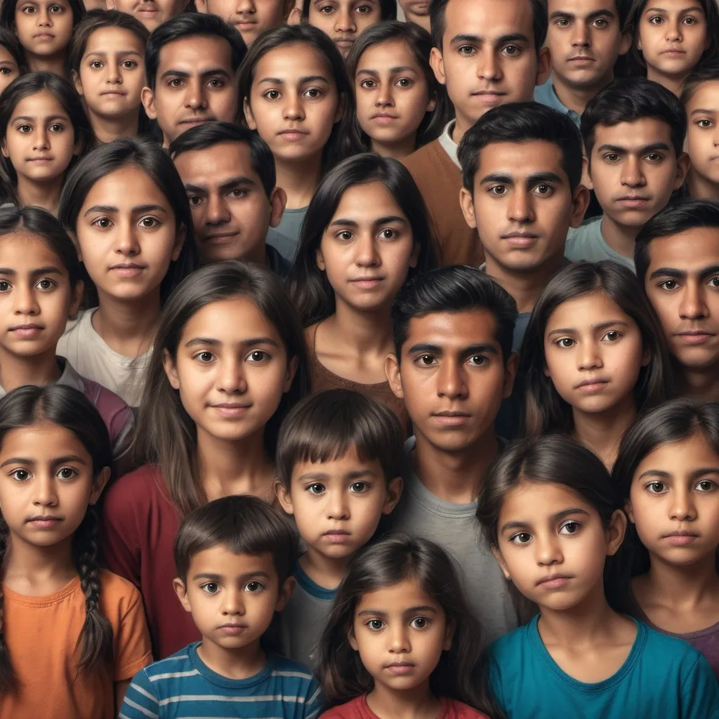 Prompt: Make a photo of immigrant people