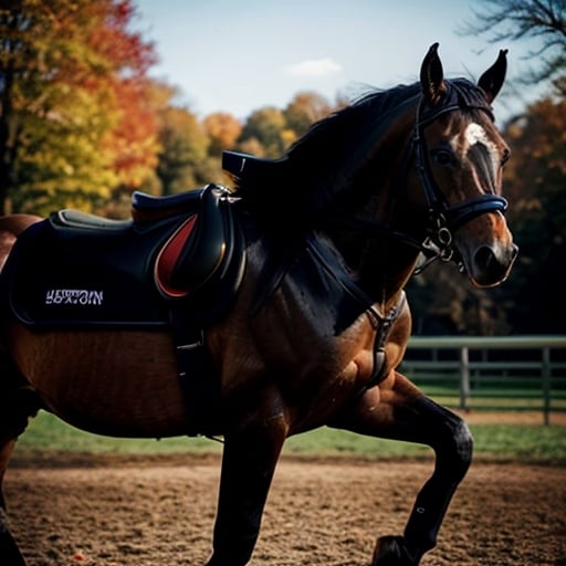 Prompt: Hyperrealistic, super detailed, Cop on horse patrol on the Boston Common, Uniform: black leather Boston police jacket, Jodhpurs (Dark blue with red stripe on legs) black riding boots, riding helmet, realistic horse anatomy, Realistic human anatomy, crisp New England fall atmosphere, photorealistic, high quality, hyperrealism, detailed uniform, professional, Natural lighting, iconic Boston landmark, traditional art style, precise brushwork, autumnal foliage, realistic horse mane