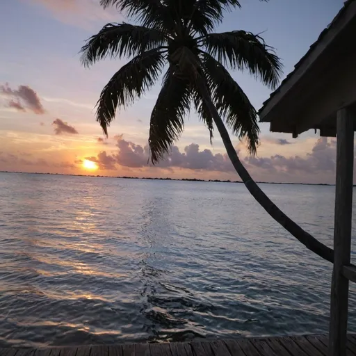 Prompt: a sunset in belize