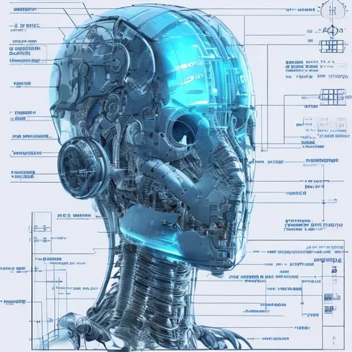 Prompt: engineering schematic, blueprint, cybernetic, neural visual interface, metal box, implant, eyepatch, that attaches over one eye, no faces