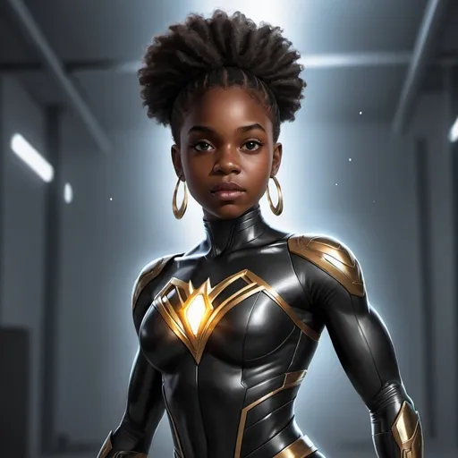 Prompt: Metahuman black girl with superpowers