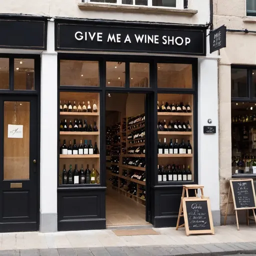 Prompt: Give me a wine shop image