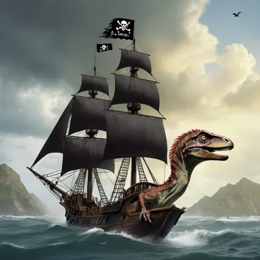 Prompt: Life is a pirate ship run by a velociraptor, by Allison Hawn 